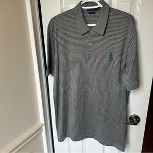 Polo Ralph Lauren Big Pony Striped Grey Golf Shirt